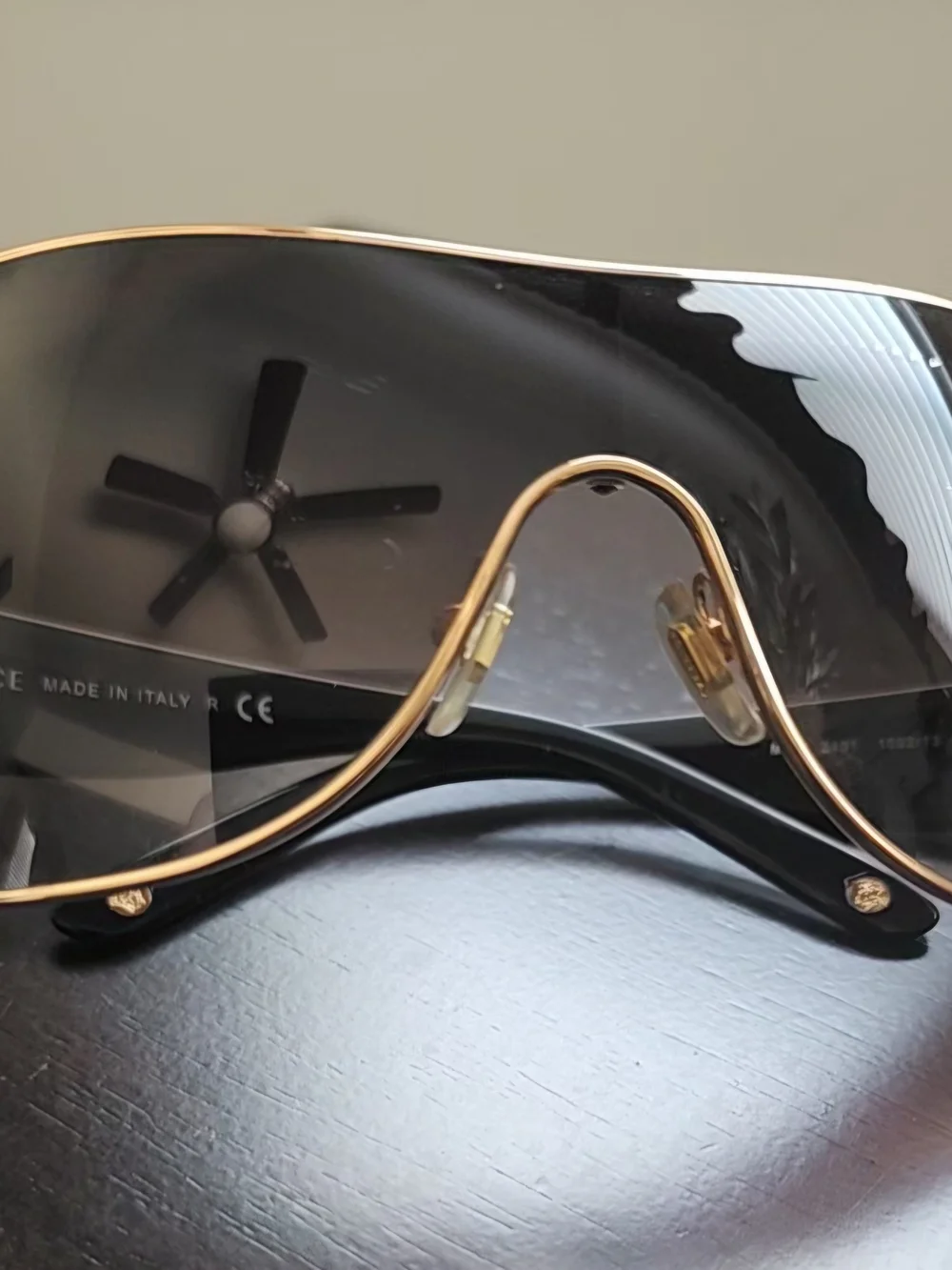 Women's Brown Gradient Shield Sunglasses - Fashion Shield Style